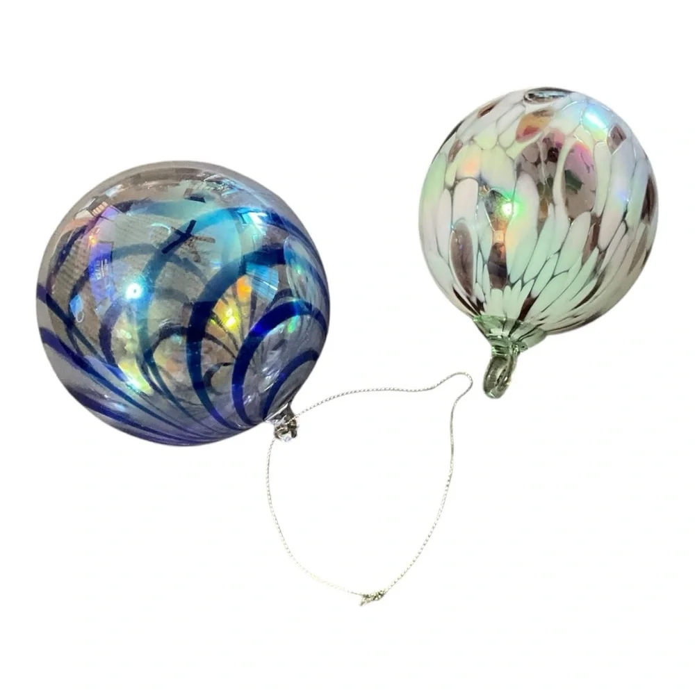 Crate&Barrel Holiday Ornament Set - White and Blue